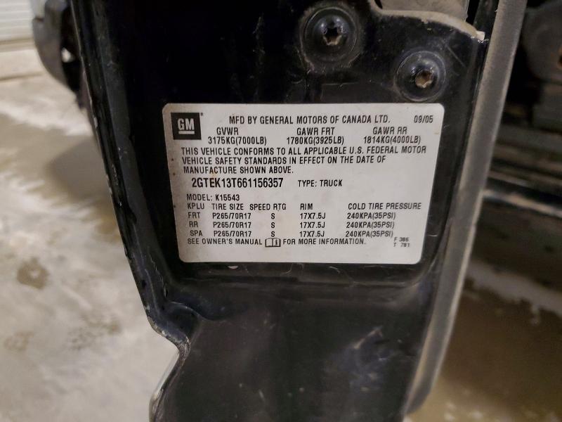 2006 Gmc New Sierra მანქანა იყიდება აუქციონზე, vin: 2GTEK13T661156357, აუქციონის ნომერი: 68186996