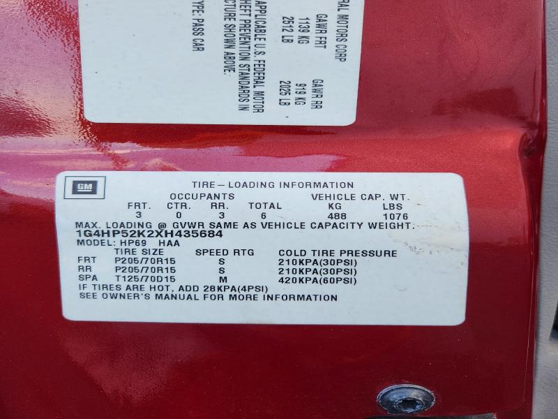 Продажа на аукционе авто 1999 Buick Lesabre, vin: 1G4HP52K2XH435684, номер лота: 66863256