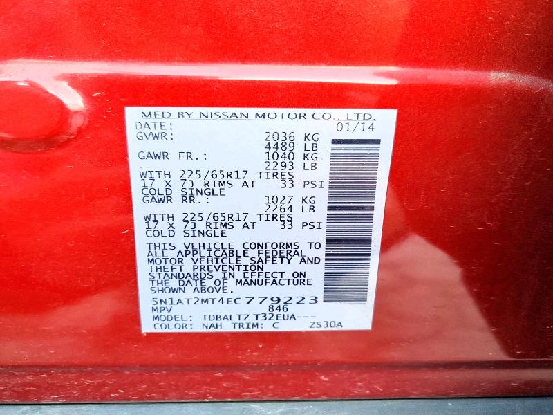 Aukcja sprzedaży 2014 Nissan Rogue, vin: 5N1AT2MT4EC779223, numer aukcji: 68399296