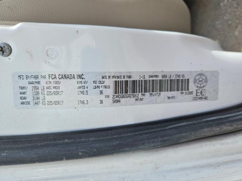 67787016 :رقم المزاد ، 2C4RDGBG5GR276012 vin ، 2016 Dodge Grand Caravan مزاد بيع