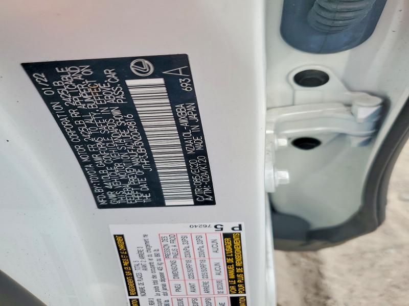 Aukcja sprzedaży 2022 Lexus Ux 200, vin: JTHP3JBH3N2049816, numer aukcji: 68360596