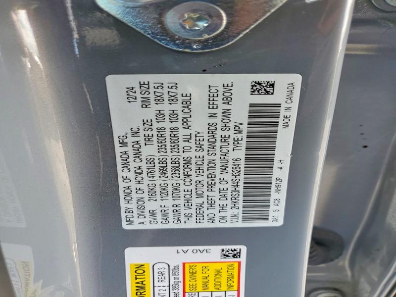 Aukcja sprzedaży 2025 Honda Cr-v, vin: 2HKRS3H44SH326416, numer aukcji: 67908916