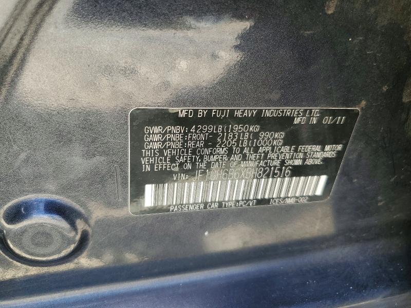 Aukcja sprzedaży 2011 Subaru Impreza, vin: JF1GH6B6XBH821516, numer aukcji: 67903266