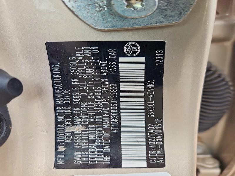 Продажа на аукционе авто 2006 Toyota Avalon, vin: 4T1BK36B06U132833, номер лота: 67979486