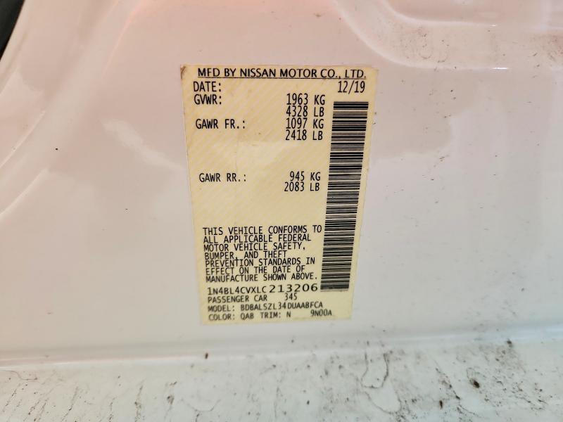 Продажа на аукционе авто 2020 Nissan Altima, vin: 1N4BL4CVXLC213206, номер лота: 70094566