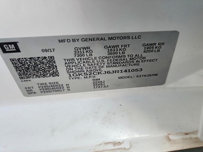 Продаж на аукціоні авто 2018 Gmc Yukon, vin: 1GKS2CKJ6JR141053, номер лоту: 67525466