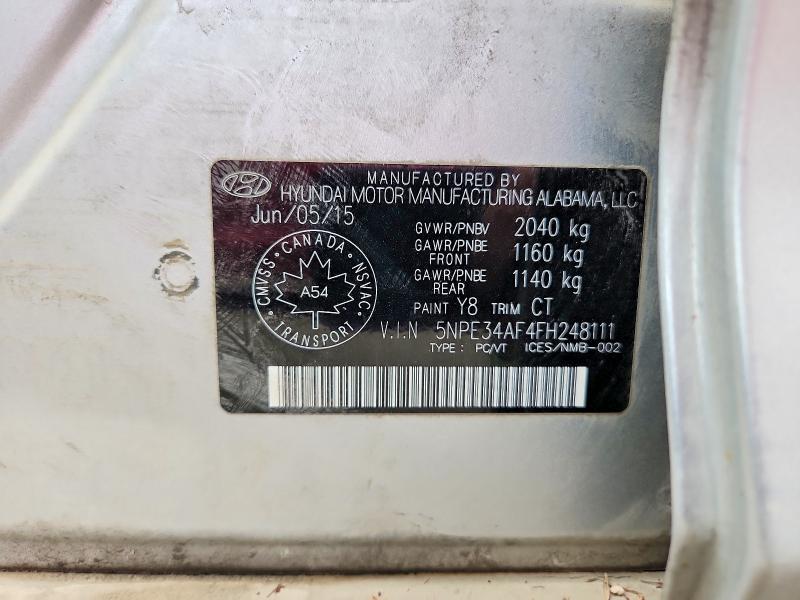 Aukcja sprzedaży 2015 Hyundai Sonata, vin: 5NPE34AF4FH248111, numer aukcji: 67973556