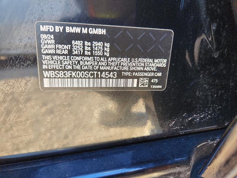 Продаж на аукціоні авто 2025 Bmw M5, vin: WBS83FK00SCT14543, номер лоту: 70850976