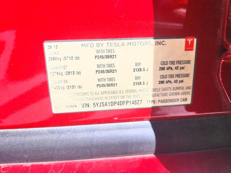 Продаж на аукціоні авто 2013 Tesla Model S, vin: 5YJSA1DP4DFP14627, номер лоту: 68632166