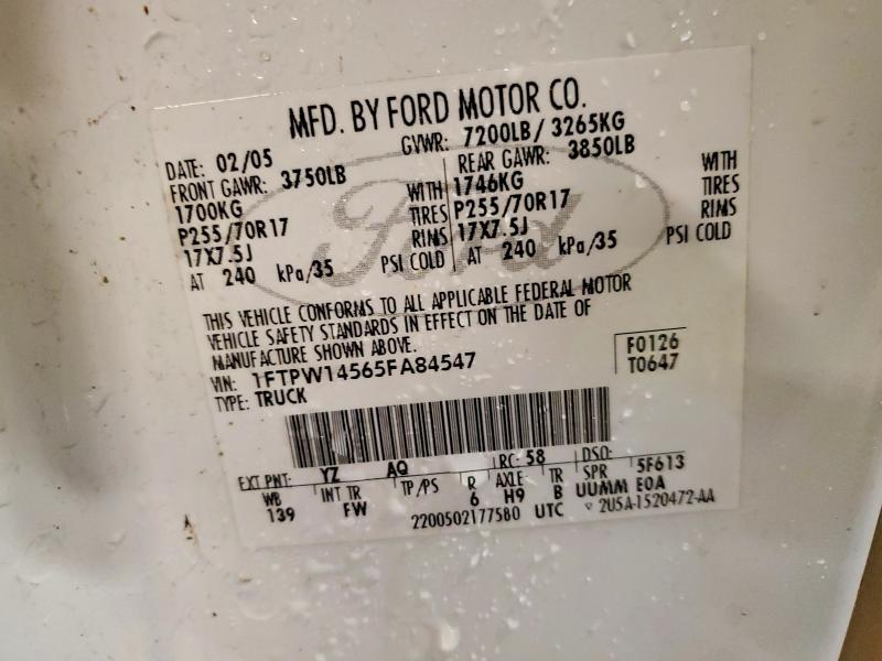 Продажа на аукционе авто 2005 Ford F150, vin: 1FTPW14565FA84547, номер лота: 70515526