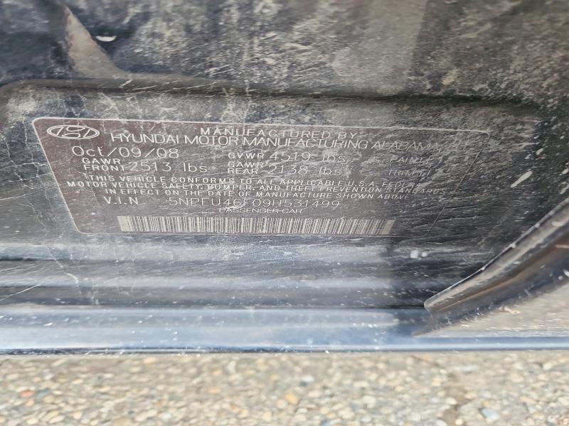 Aukcja sprzedaży 2009 Hyundai Sonata, vin: 5NPEU46F09H531499, numer aukcji: 69999186