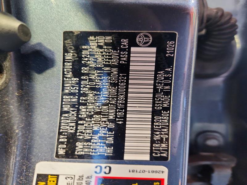 Aukcja sprzedaży 2019 Toyota Avalon, vin: 4T1BZ1FB9KU006321, numer aukcji: 67859026