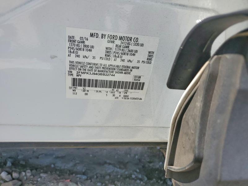 Aukcja sprzedaży 2016 Ford Edge, vin: 2FMPK3J94GBB22744, numer aukcji: 69096066