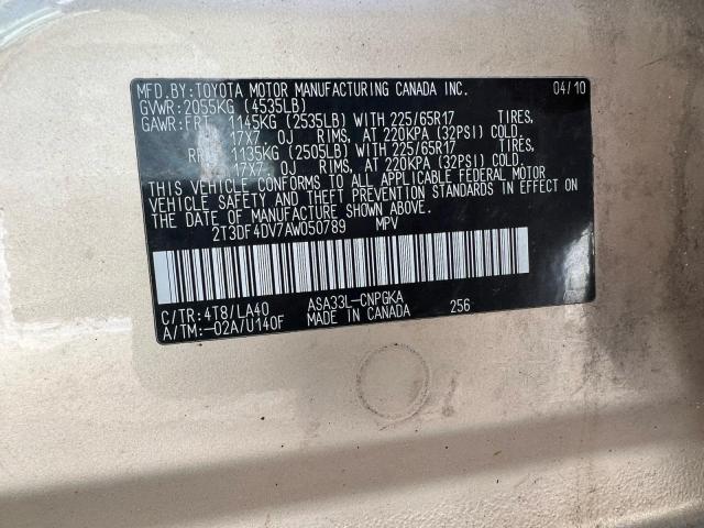 Продажа на аукционе авто 2010 Toyota Rav4, vin: 2T3DF4DV7AW050789, номер лота: 70313926