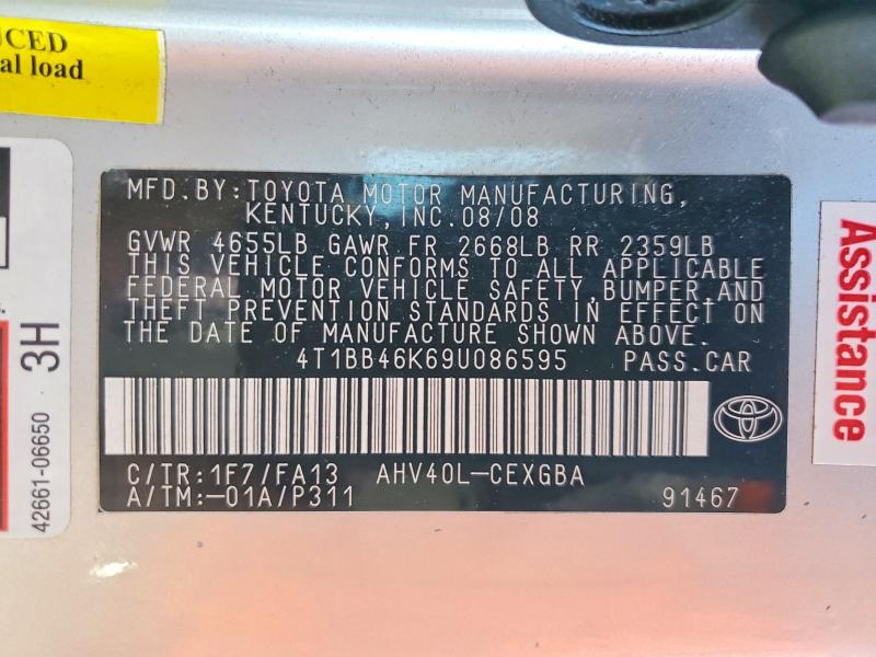 Продаж на аукціоні авто 2009 Toyota Camry, vin: 4T1BB46K69U086595, номер лоту: 70943176