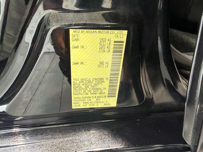 2013 Nissan Altima მანქანა იყიდება აუქციონზე, vin: 1N4AL3APXDN544058, აუქციონის ნომერი: 71097046