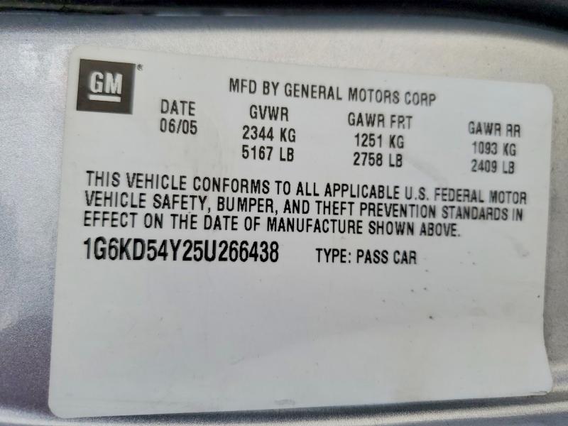 Продажа на аукционе авто 2005 Cadillac Deville, vin: 1G6KD54Y25U266438, номер лота: 70418046