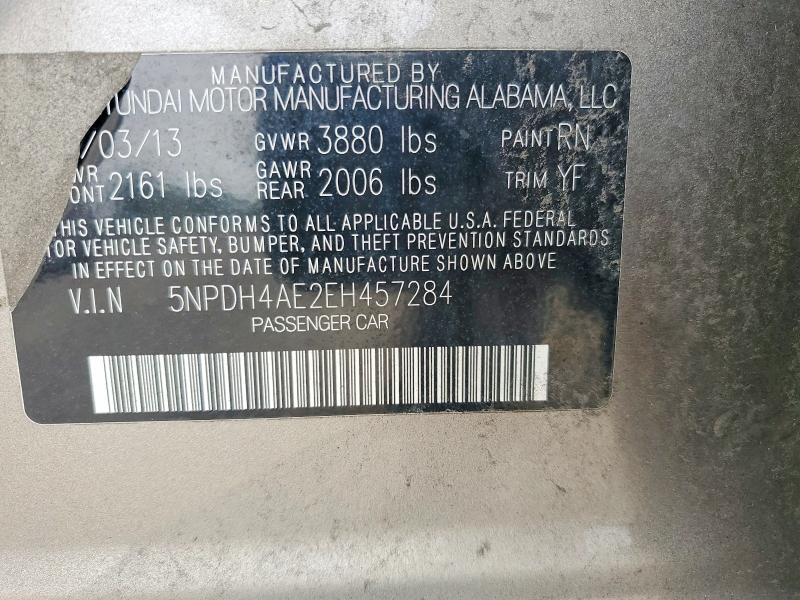Продажа на аукционе авто 2014 Hyundai Elantra, vin: 5NPDH4AE2EH457284, номер лота: 64682166