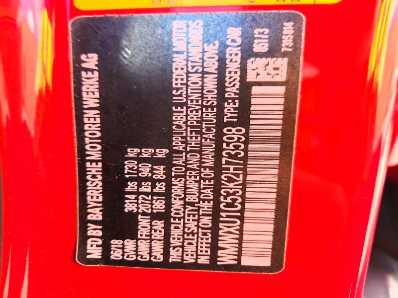 2019 Mini Cooper მანქანა იყიდება აუქციონზე, vin: WMWXU1C53K2H73598, აუქციონის ნომერი: 70073606