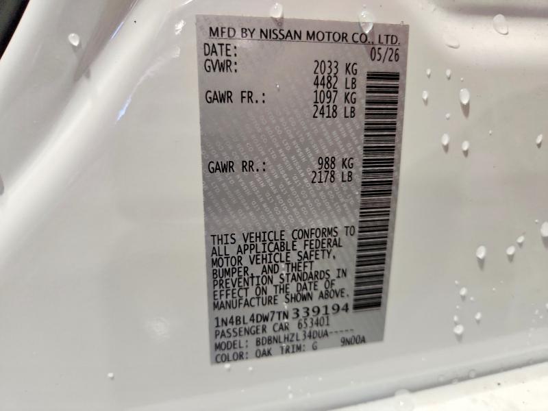 Продажа на аукционе авто 2026 Nissan Altima, vin: 1N4BL4DW7TN339194, номер лота: 68752486