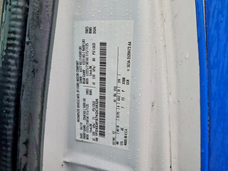67126446 :رقم المزاد ، 1FDXE4FS7KDC39326 vin ، 2019 Ford E450 مزاد بيع