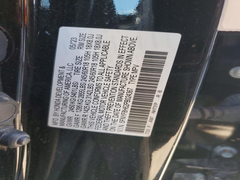 Продажа на аукционе авто 2023 Honda Passport, vin: 5FNYF8H62PB024367, номер лота: 67852366