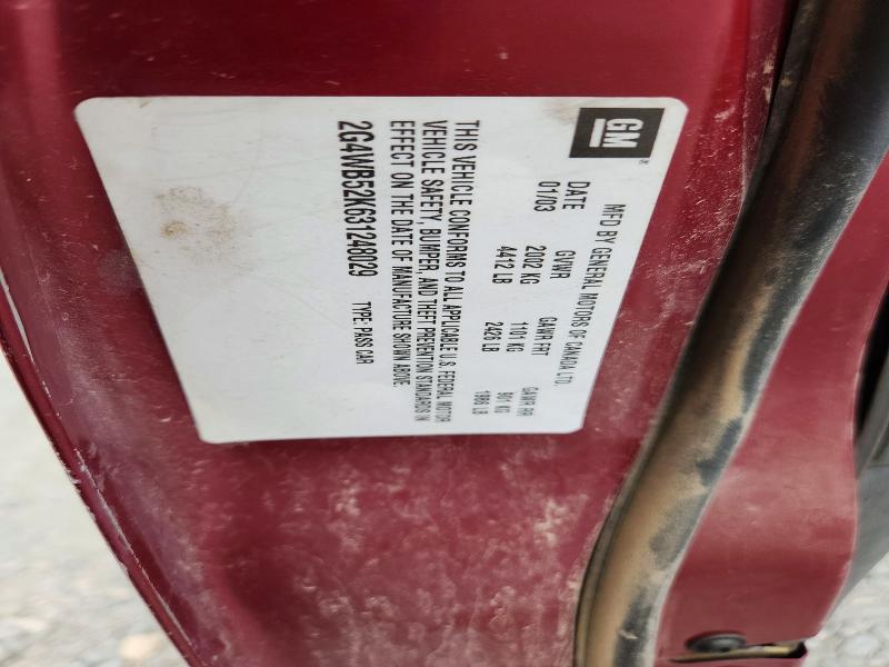 Aukcja sprzedaży 2003 Buick Regal, vin: 2G4WB52K631248029, numer aukcji: 69727366
