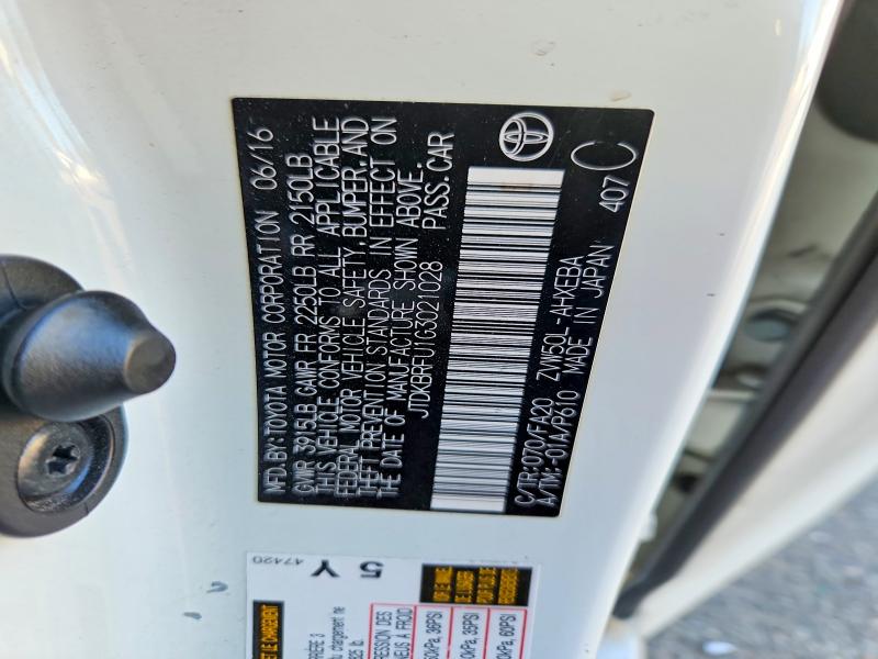 Продажа на аукционе авто 2016 Toyota Prius, vin: JTDKBRFU1G3021028, номер лота: 67333596