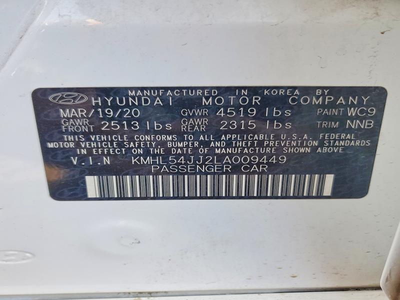 Продажа на аукционе авто 2020 Hyundai Sonata Hybrid, vin: KMHL54JJ2LA009449, номер лота: 69533576