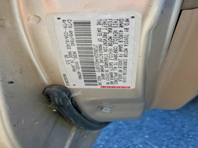Продаж на аукціоні авто 1998 Toyota Camry, vin: JT2BG22K4W0210973, номер лоту: 69435206