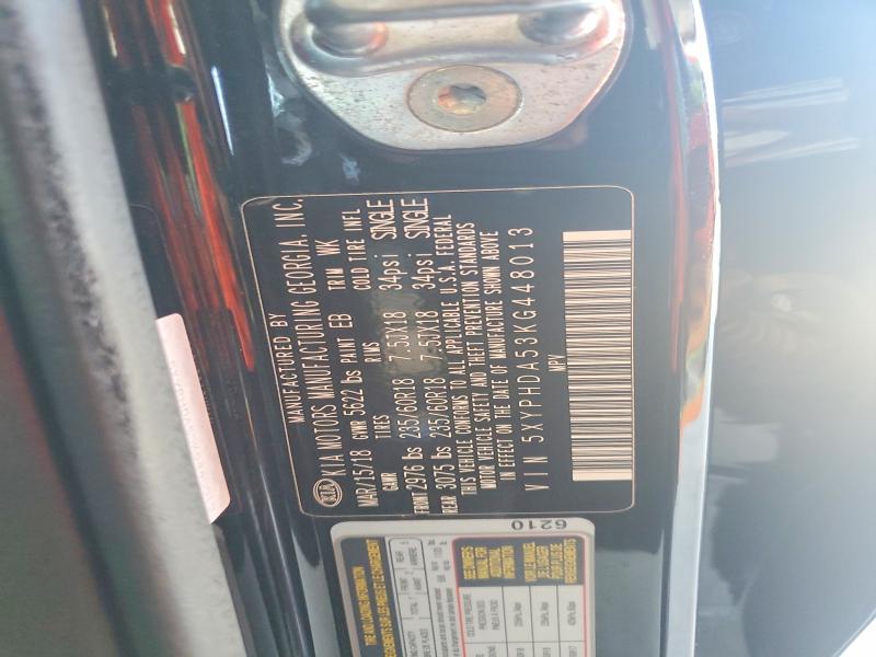 Продаж на аукціоні авто 2019 Kia Sorento, vin: 5XYPHDA53KG448013, номер лоту: 68821836