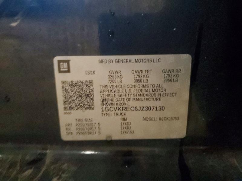 67774066 :رقم المزاد ، 1GCVKREC6JZ307130 vin ، 2018 Chevrolet Silverado مزاد بيع
