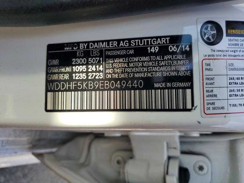 Aukcja sprzedaży 2014 Mercedes-benz E, vin: WDDHF5KB9EB049440, numer aukcji: 66854386