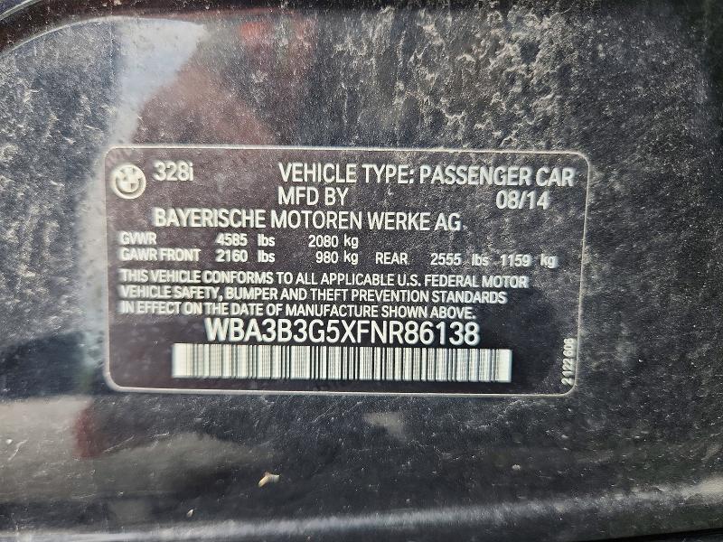 Продаж на аукціоні авто 2015 Bmw 328, vin: WBA3B3G5XFNR86138, номер лоту: 67781126