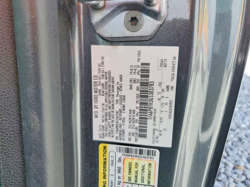 69329026 :رقم المزاد ، 1FA6P8TH3G5303783 vin ، 2016 Ford Mustang مزاد بيع