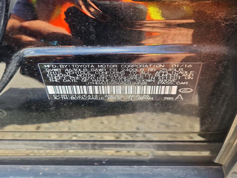 67607276 :رقم المزاد ، JTHBA1D25G5019498 vin ، 2016 Lexus Is مزاد بيع