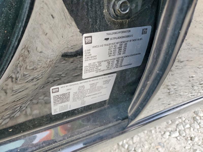 Aukcja sprzedaży 2022 Gmc Sierra, vin: 3GTPUJEK6NG686373, numer aukcji: 67962056