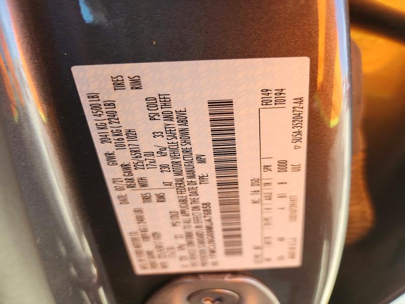 Aukcja sprzedaży 2021 Ford Escape, vin: 1FMCU9G69MUA76858, numer aukcji: 63624366