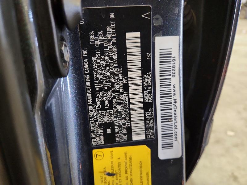 70339546 :رقم المزاد ، 2T2GK31U78C056011 vin ، 2008 Lexus Rx مزاد بيع