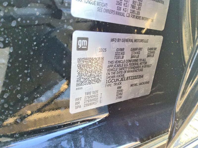 70245706 :رقم المزاد ، 1GCUKJEL8TZ222354 vin ، 2026 Chevrolet Silverado مزاد بيع