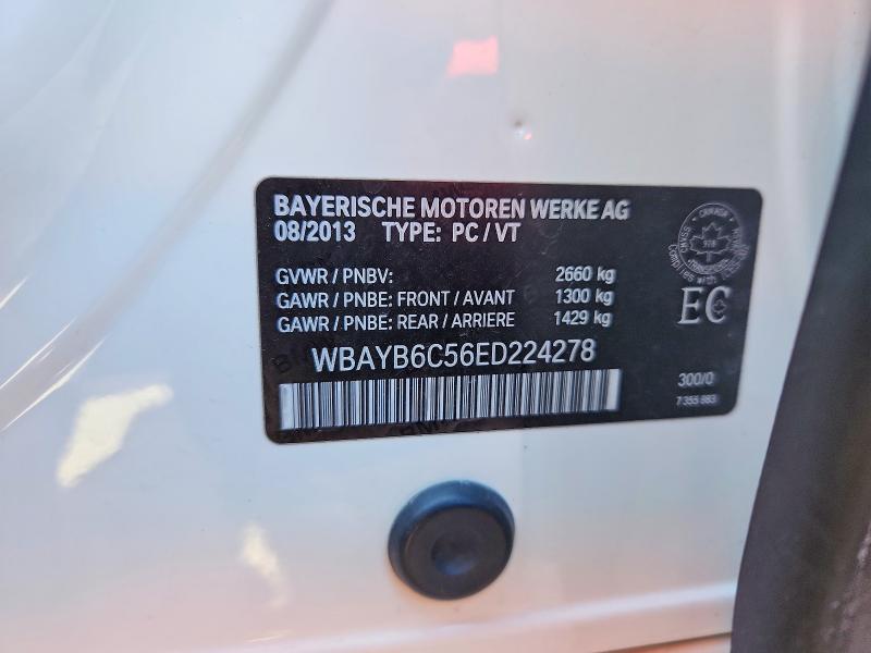 Продажа на аукционе авто 2014 Bmw 750, vin: WBAYB6C56ED224278, номер лота: 66144076