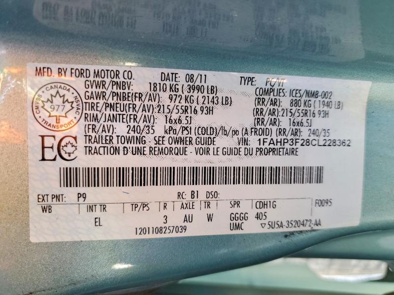 Продажа на аукционе авто 2012 Ford Focus, vin: 1FAHP3F28CL228362, номер лота: 68602066