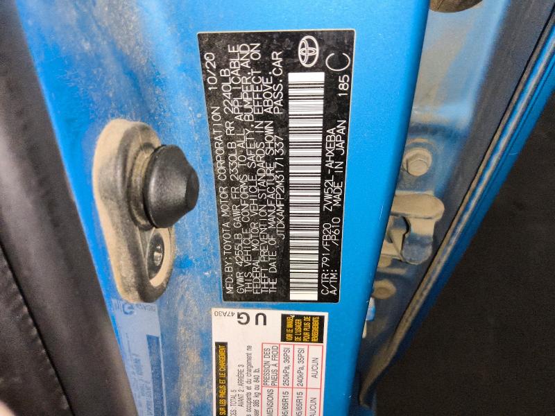 2021 Toyota Prius Prime მანქანა იყიდება აუქციონზე, vin: JTDKAMFP2M3171337, აუქციონის ნომერი: 66886476