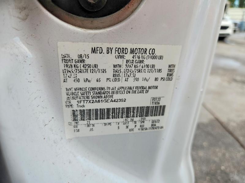 67184096 :رقم المزاد ، 1FT7X2A61GEA42392 vin ، 2016 Ford F250 مزاد بيع