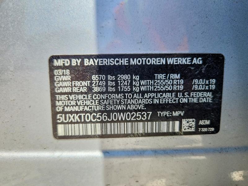 Aukcja sprzedaży 2018 Bmw X5, vin: 5UXKT0C56J0W02537, numer aukcji: 67218606