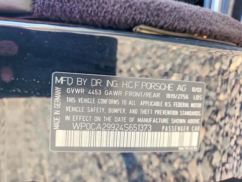 Продаж на аукціоні авто 2004 Porsche 911, vin: WP0CA29924S651373, номер лоту: 67168266