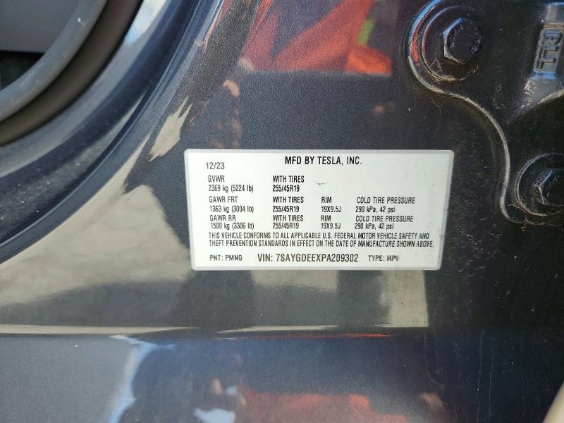 2023 Tesla Model Y მანქანა იყიდება აუქციონზე, vin: 7SAYGDEEXPA209302, აუქციონის ნომერი: 69898596