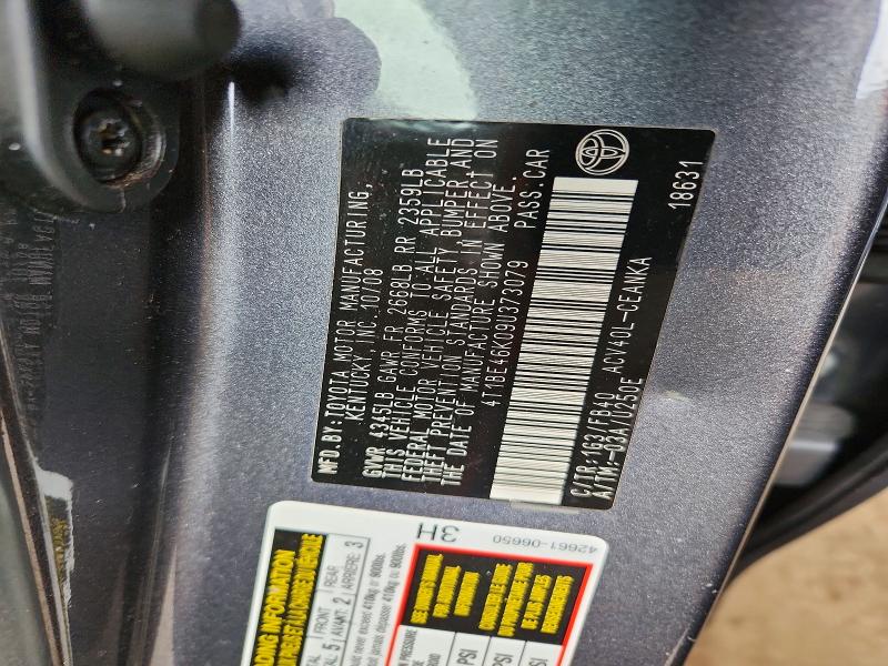 70172746 :رقم المزاد ، 4T1BE46K09U373079 vin ، 2009 Toyota Camry مزاد بيع