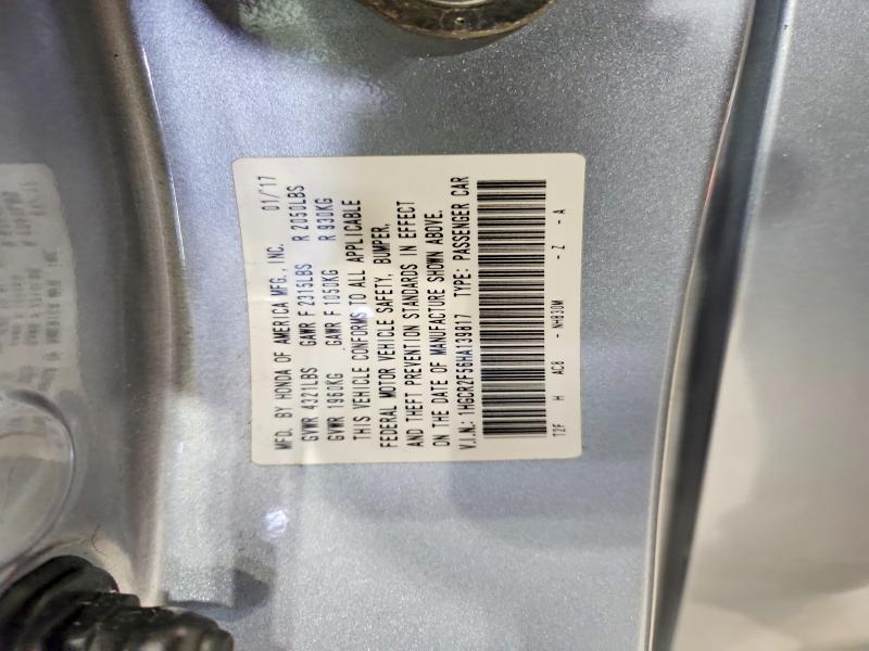 Aukcja sprzedaży 2017 Honda Accord, vin: 1HGCR2F56HA139817, numer aukcji: 67939366