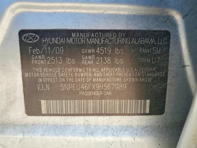 Продажа на аукционе авто 2009 Hyundai Sonata, vin: 5NPEU46FX9H567989, номер лота: 68381826
